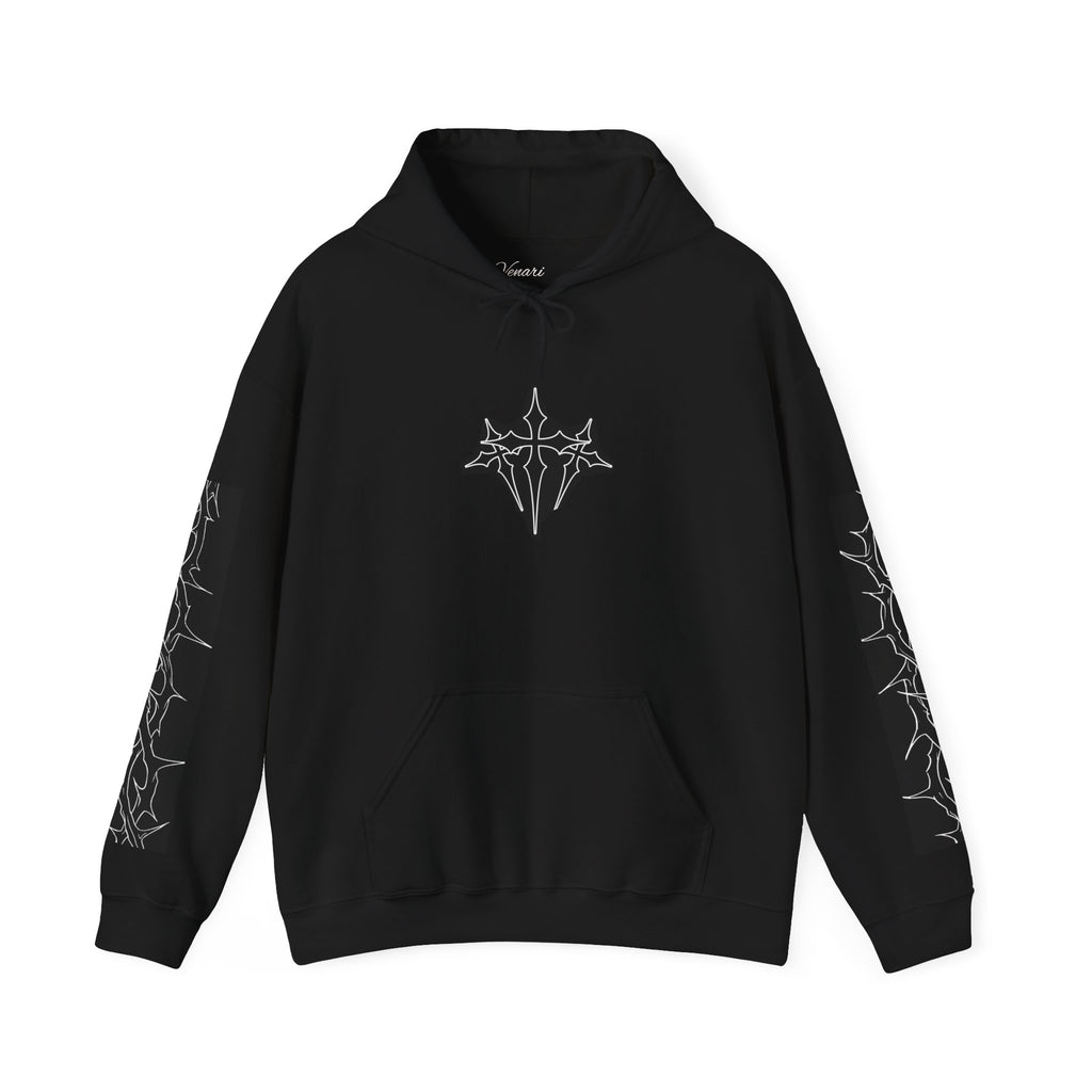 Black Gothic Cross Hoodie