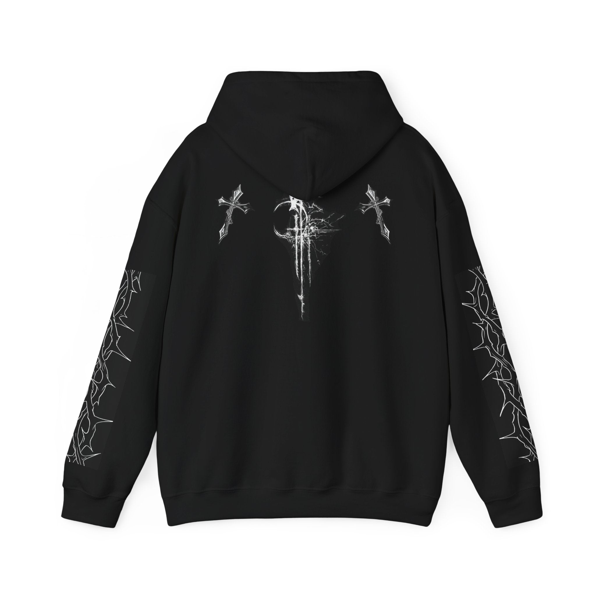 Black Gothic Cross Hoodie