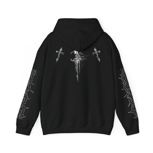 Black Gothic Cross Hoodie