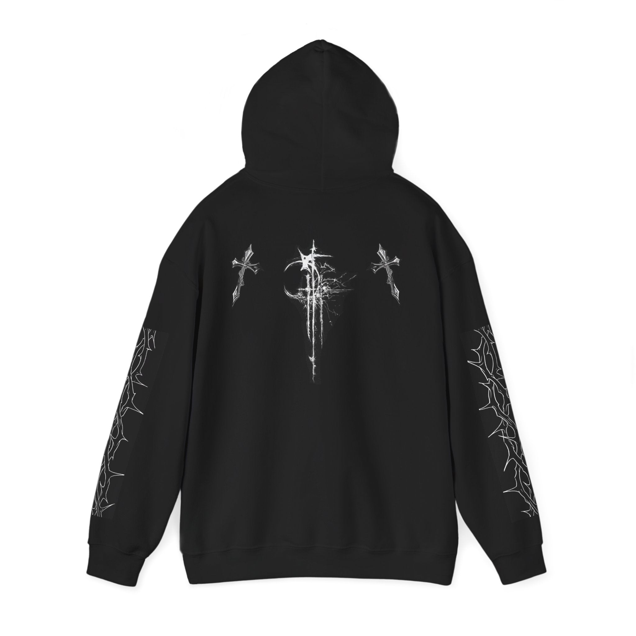 Black Gothic Cross Hoodie